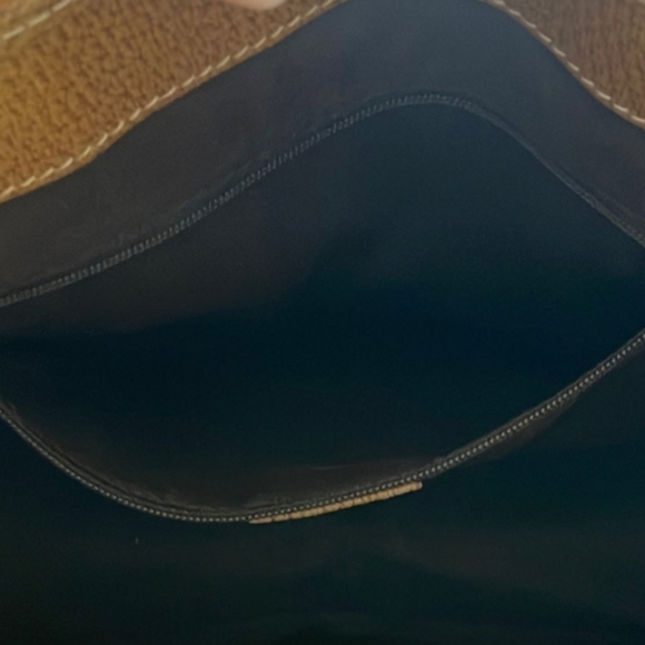 EUC Authentic Gucci Medium Monogram Tote Canvas Leather Tan Brown - Picture 8 of 13